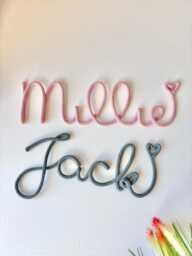 Name Sign Nursery Wall Hanging Personalized Kids Room Decor Custom Baby Name Handmade Unique Shower Gift - thumbnail 1