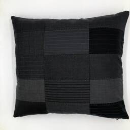 Handmade Patchwork Pillow Cover 45x50cm/18x20Inch - Scandinavian Style Geometric Pattern Hand-Quilting - thumbnail 3