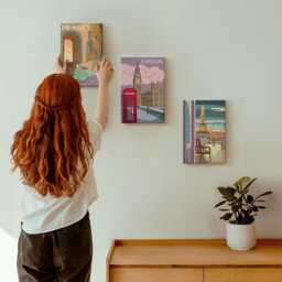 Canvas Set Of 3 - Retro Cityscapes Paris, London & France, Pink Photo Print, Travels Wall Decor - thumbnail 3