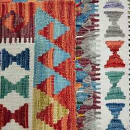 Kilim Rug Classic, Handmade Artisan Afghan Turkish Scandinavian Navajo Bohemian Wool Flatweave Multicolour 120x87 cm - thumbnail 3