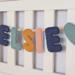 Personalized Punch Needle Wall Hangings, Baby Shower Party Favors, Boho Nursery Decor, Felt Garland, Name Banner, Ornaments - thumbnail 3