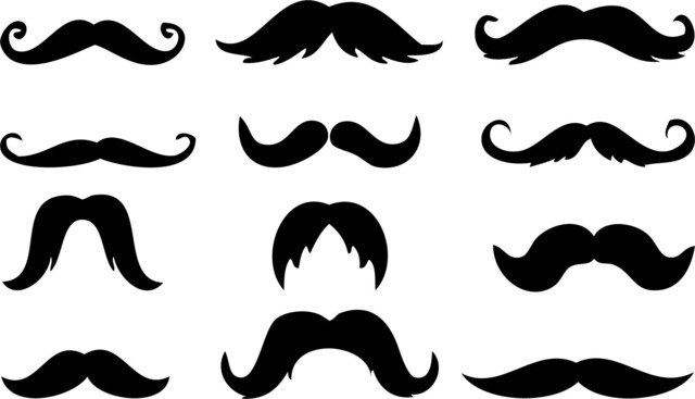 12 Pack Mustache Set Printable Wall Art