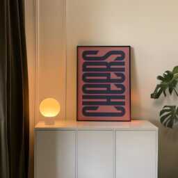 Cheers Print - Typographic Poster Wall Art Aesthetic Trendy Kitchen Artwork Cocktail Bar Decor Drink Lovers - thumbnail 3