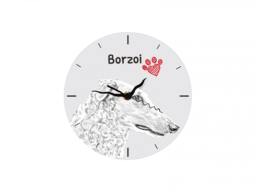 Borzoi, Russian Wolfhound, Free Standing Mdf Floor Clock With An Image Of A Dog - thumbnail 1