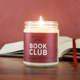 Book Club - Book Candle For Readers Bookish Scented Candle, Wine Scent - thumbnail 3