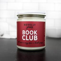 Book Club - Book Candle For Readers Bookish Scented Candle, Wine Scent - thumbnail 1