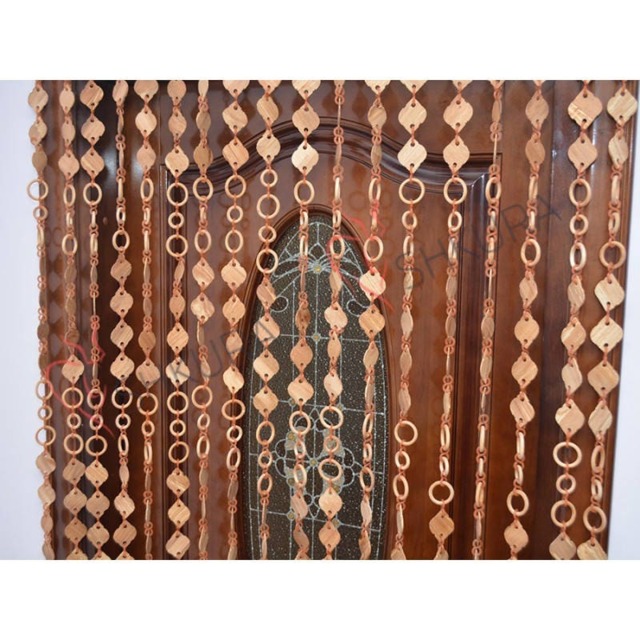 Handmade Wooden Beaded Door Curtain Beech Wood Decor, Custom Size - image 1