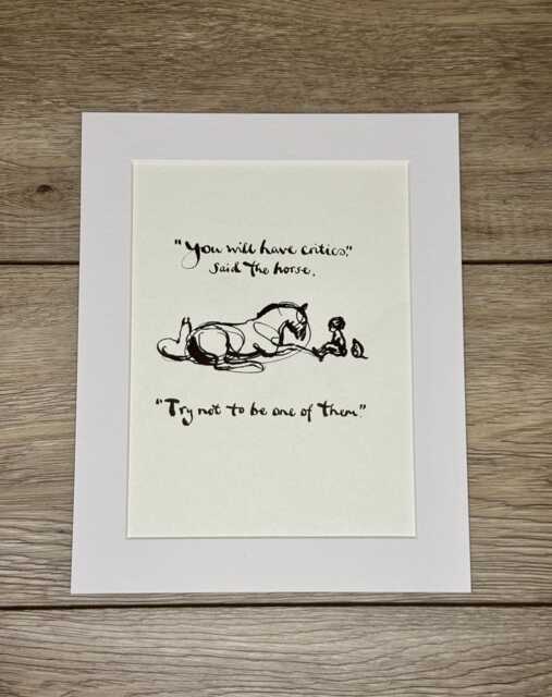 New - Charlie Mackesy Mounted Print The Boy, Mole, Fox, Horse & The Storm Book Page Art