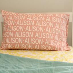 Personalized Pillowcase Pillow Case Name Game Petunias Soft Luxury Photography Birthday Gift Girl Boy Toddler Child Kid Tween - thumbnail 3