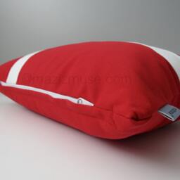 Danish Flag Pillow Cover in Red & White Sunbrella?? Outdoor Fabric For Boat & Patio, Housewarming Gift Or Games Room, Denmark Cushions - thumbnail 2