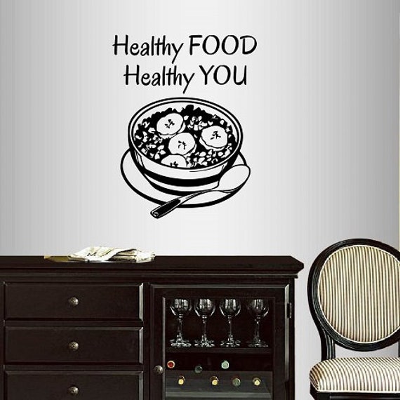 In-Style Decals Wall Vinyl Decal Home Decor Art Sticker Healthy Food You Phrase Breakfast Cereal Kitchen Restaurant Mural Design 290 - image 1