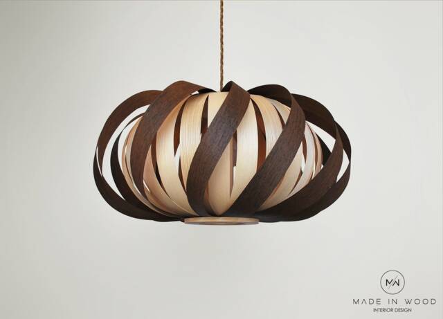 Ceiling Light/Pendant Lamp From Wood. Contemporary Design - image 1