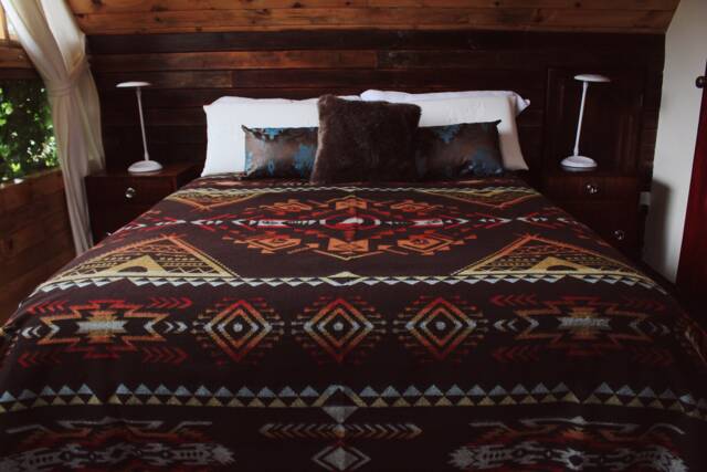 Handmade Alpaca Wool Blanket Southwest Aztec Throw - image 1