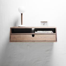 Hallway Table Entryway Floating Console in Solid Walnut/Oak Wood - thumbnail 4