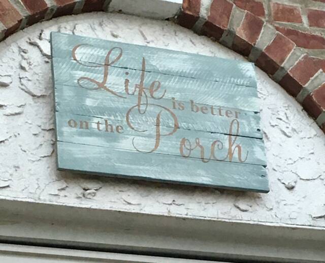 Life Is Better On The Porch. Outside Decor. Backyard Rustic Porch Wall ...