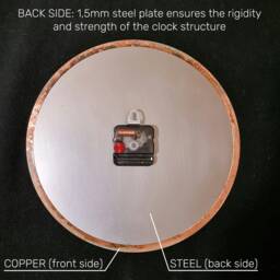 Wall Clock With Roman Numerals. Copper Round Art. Patinated Copper. Patina - thumbnail 4