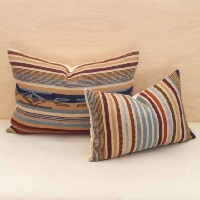 Chimayo Wool Pillow Cover in Harvest Tan Stripe - Ready To Ship - image 1