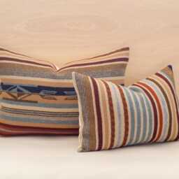 Chimayo Wool Pillow Cover in Harvest Tan Stripe - Ready To Ship - thumbnail 2