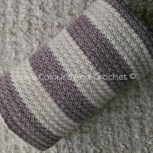 xxl Chunky Super Soft Striped Afghan Blanket Crochet - image 1