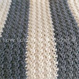 xxl Chunky Super Soft Striped Afghan Blanket Crochet - thumbnail 3