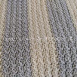 xxl Chunky Super Soft Striped Afghan Blanket Crochet - thumbnail 4