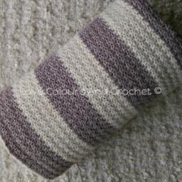 xxl Chunky Super Soft Striped Afghan Blanket Crochet - thumbnail 1