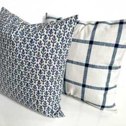 Blue Throw Pillows Dark Blue Decorative Pillow Covers 18 20x20 All Sizes. Euro Shams - thumbnail 4