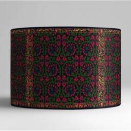 Lampshade Floor Lamp, Retro Vintage Artisanal Flowers - thumbnail 3