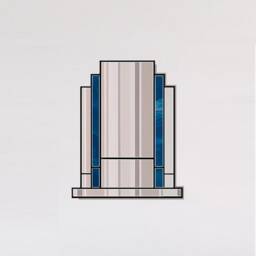 Vintage Style Art Deco Mirror Blue - thumbnail 4