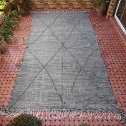 Kilim Handmade Rug 100% Wool Authentic Carpet Zanafi Berber Hanbel Moroccan - thumbnail 3