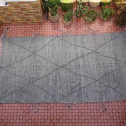 Kilim Handmade Rug 100% Wool Authentic Carpet Zanafi Berber Hanbel Moroccan - thumbnail 2