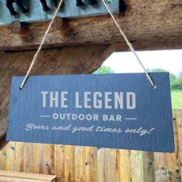 Personalised Hanging Slate Door Sign Man Cave For Dad Indoor Outdoor Bar Fathers Day Gift Grandad Birthday Home Wall D??cor - thumbnail 1