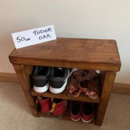 Shoe Bench Handmade Wooden Solid Wood Shoe Rack Hallway Storage Mud Room Shelves - thumbnail 2