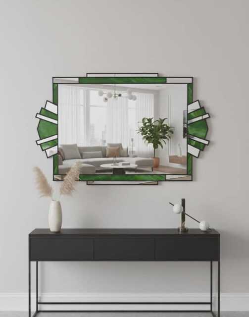 Luxury Large Overmantle Art Deco Wall Mirror Made in The UK Exclusive Jpc Mirrors - image 1