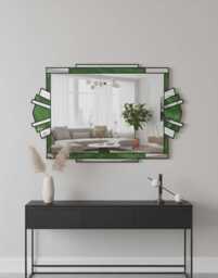 Luxury Large Overmantle Art Deco Wall Mirror Made in The UK Exclusive Jpc Mirrors - thumbnail 1