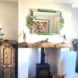 Luxury Large Overmantle Art Deco Wall Mirror Made in The UK Exclusive Jpc Mirrors - thumbnail 3