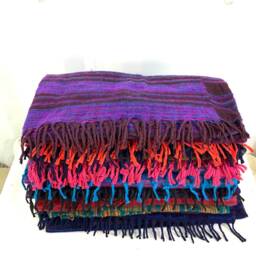Cosy Blanket 4 Parties Festivals & Snuggling. A Lovely Soft Touch, Very Warm, Nice & Lightweight Shawl Scarf Throw - thumbnail 3