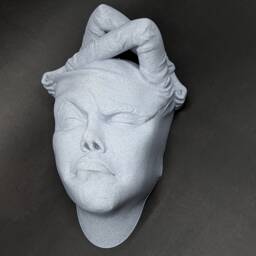 Abstract Sculpture, Home Decor, 3D Wall Art, Modern Head Pulled Face Hanging - thumbnail 4