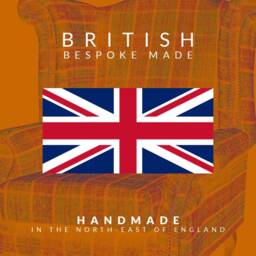 Grey Check Handmade Wingback Armchair - Fireside Accent Upholstered Chair British Bespoke Made - thumbnail 4