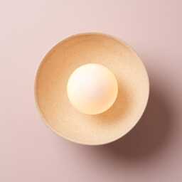 Speckled Cream Gloss Small Dawn Wall Light in Ceramic & Oak - thumbnail 4