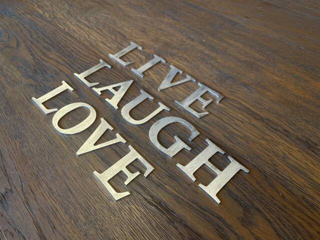 Live Laugh Love Metal Wall Art, Metal Letters Art Sign, Home Decor, Big Small Letters - image 1