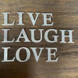 Live Laugh Love Metal Wall Art, Metal Letters Art Sign, Home Decor, Big Small Letters - thumbnail 3