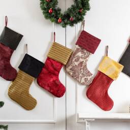 Paisley Christmas Stocking With Burgundy Cuff - thumbnail 4