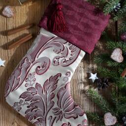 Paisley Christmas Stocking With Burgundy Cuff - thumbnail 3