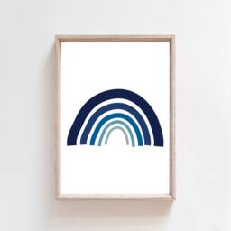 6 Boys Nursery Prints, You Are My Sunshine Bedroom Decor, Quotes, Blue, Wall Art, Rainbow - thumbnail 2