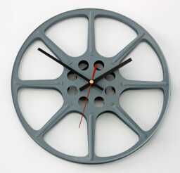 Film Reel Wall Clock - New 30cm Handmade Upcycled Metal Modern Unique Movie Gift Off The Clocks