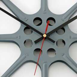 Film Reel Wall Clock - New 30cm Handmade Upcycled Metal Modern Unique Movie Gift Off The Clocks - thumbnail 4