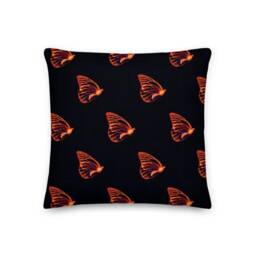 Orange Butterfly Cushion Cover - Pillow Case Throw Scatter Insect Gifts Home Decor - thumbnail 3