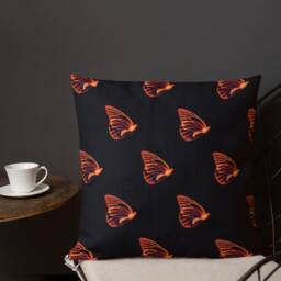 Orange Butterfly Cushion Cover - Pillow Case Throw Scatter Insect Gifts Home Decor - thumbnail 2