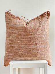 Brown Dot Block Print Mudcloth Hmong Pillow Case - thumbnail 1
